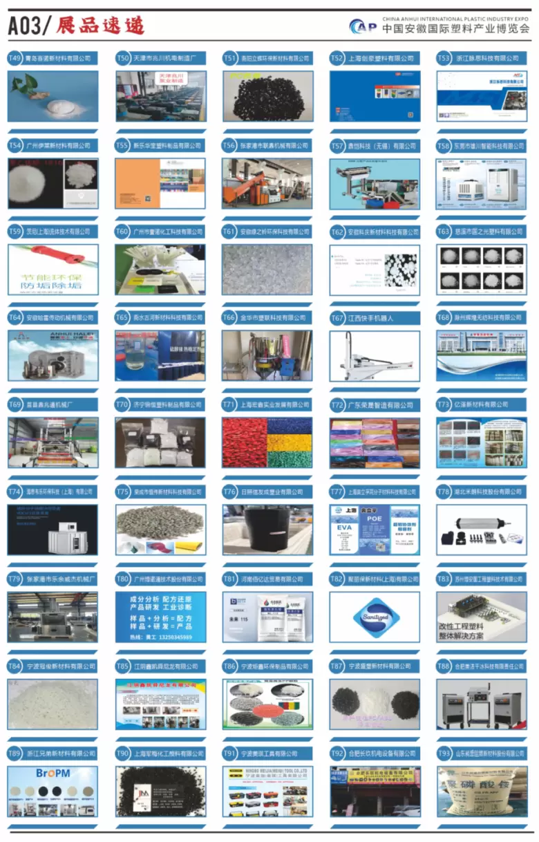 【倒计时4天】2024安徽塑博会：展商名录大揭秘，塑料产业盛会即将开幕！