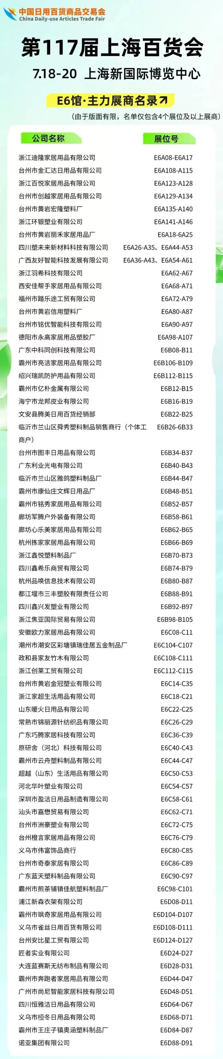 百货行业盛会来袭：2024中国日用百货商品交易会E馆展商名单大揭秘！上海百货会共同探索和发现市场的新机遇。